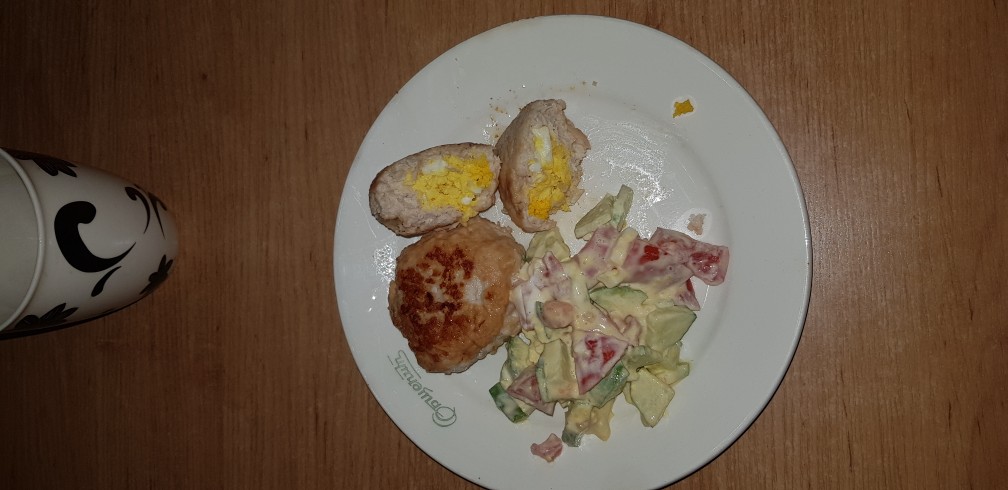 Куриные котлетки с яйцом