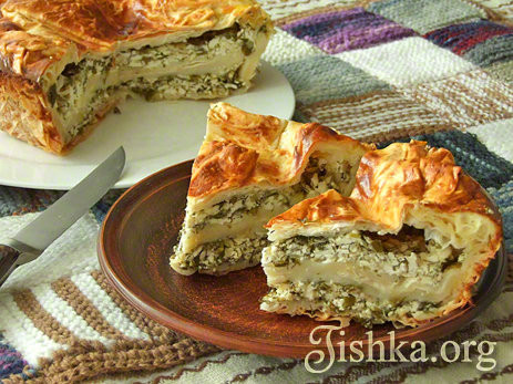 Быстрый пирог из лаваша с сыром