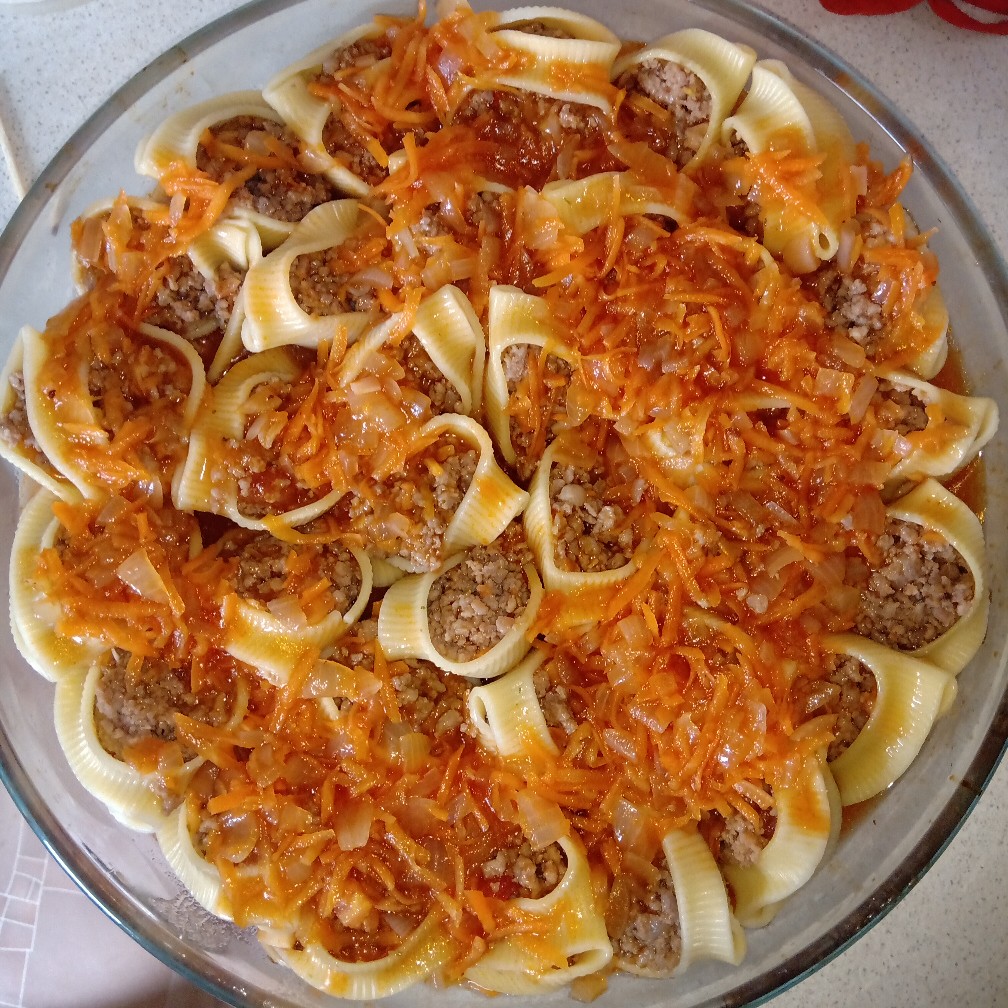 Ракушки с фаршем