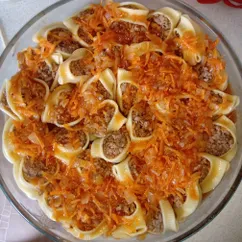 Ракушки с фаршем