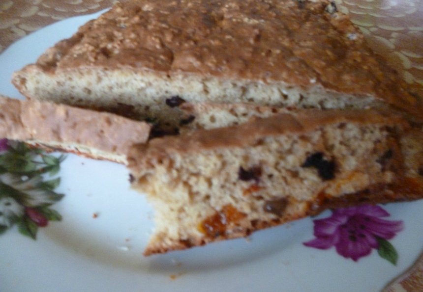 Диетический хлебец с сухофруктами (пресный)