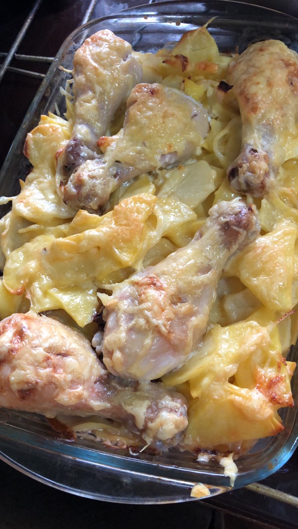 Запеченная курица с картофелем и чесноком рецепт – Европейская кухня: Основные блюда. «Еда»