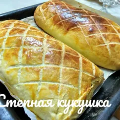 Мясной пирог с мангольдом