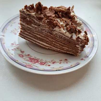 Шоколадный блинный тортик