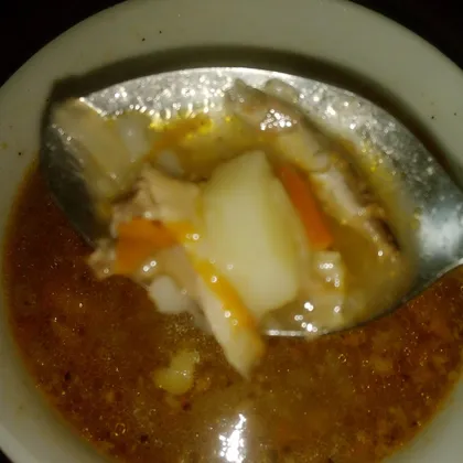 Суп рисовый с килькой