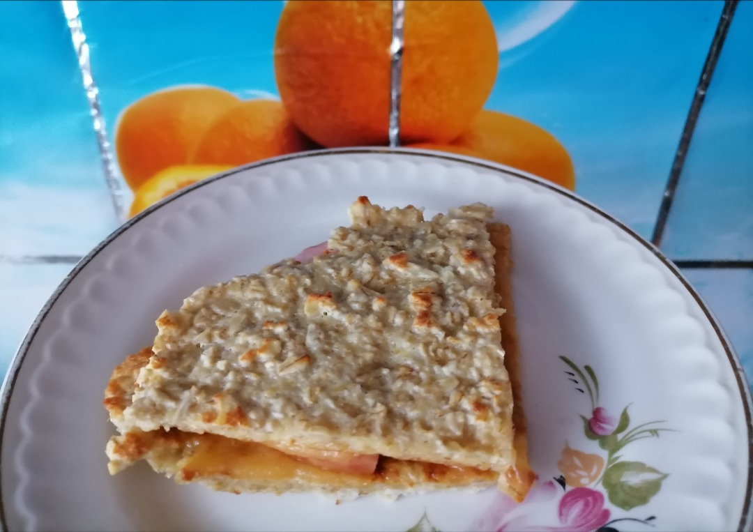 Овсяноблин с сыром и ветчиной