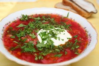 Борщ с фрикадельками