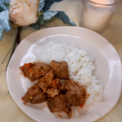 Свинина с овощами