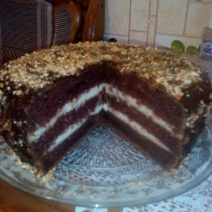 Очень простой и обалденный шоколадный бисквитный торт