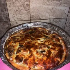 Киш с курицей и грибами, быстро 🥧