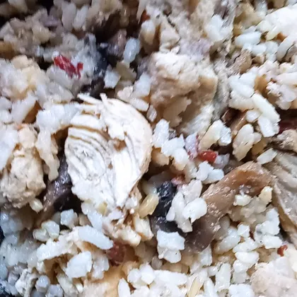 Рис с курицей и грибами (4 вида риса)
