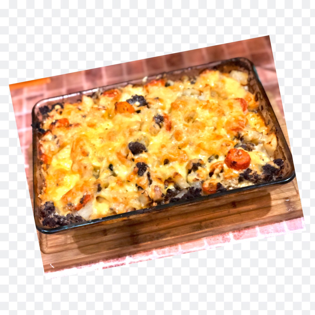 Картошка с фаршем и кабачками в духовке — рецепт с фото пошагово