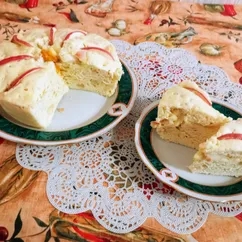 Пирог с яблоком в микроволновке