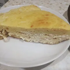 Заливной пирог с курицей и сыром