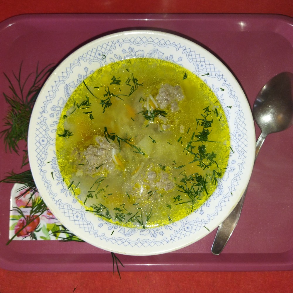 Суп-лапша с фрикадельками мясными