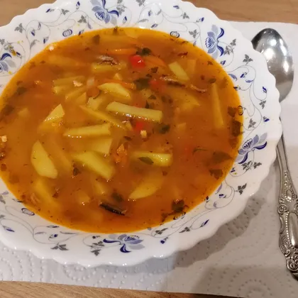 Суп с килькой в томате 