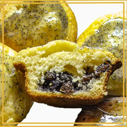 Кексы с начинкой из мака и изюма. Mohn-Rosinrn- Muffins