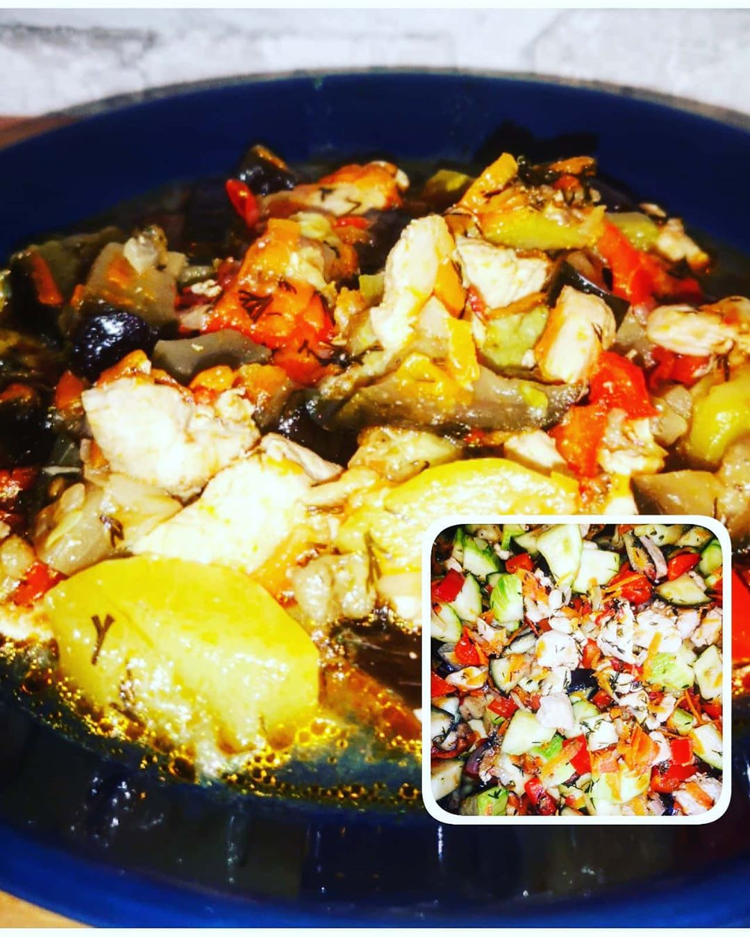 Овощное рагу с куриной грудкой