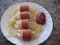 Сардельки с двойным гарниром