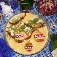 Салат Мимоза с сыром