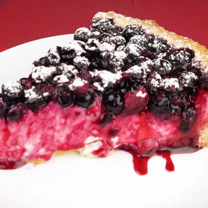 Творожный пирог с чёрной смородиной | Cheesecake with black currant