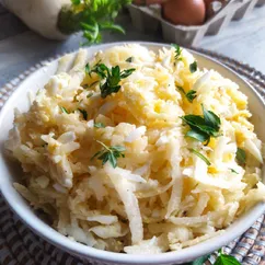 🥗Салат с дайконом, сыром и яйцом🥗