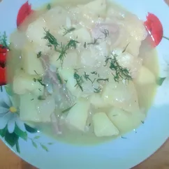 Тушёный картофель с кабачком