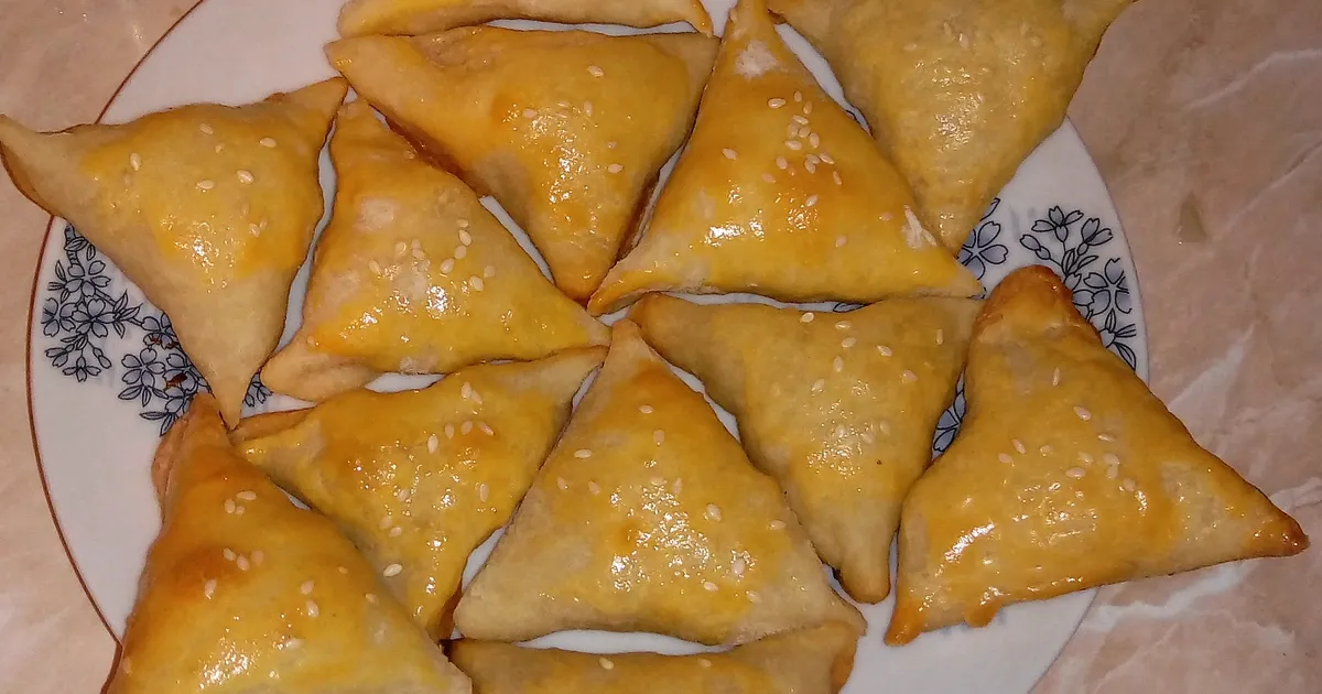 Самса с куриным фаршем - рецепт автора Алена Костина 🏃‍♂️