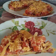 🍕Пицца на кефире на сковороде🍕