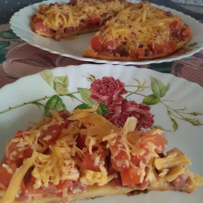 🍕Пицца на кефире на сковороде🍕