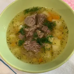 Суп гороховый с мясом на косточке