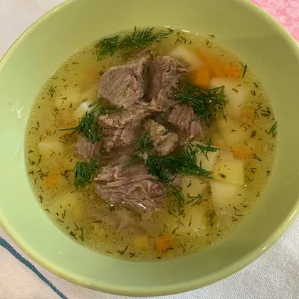 Суп гороховый с мясом на косточке