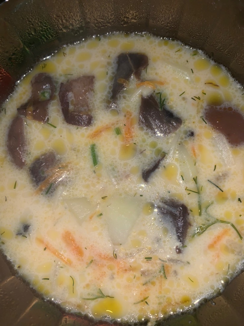 Как приготовить грибной суп-пюре с сыром