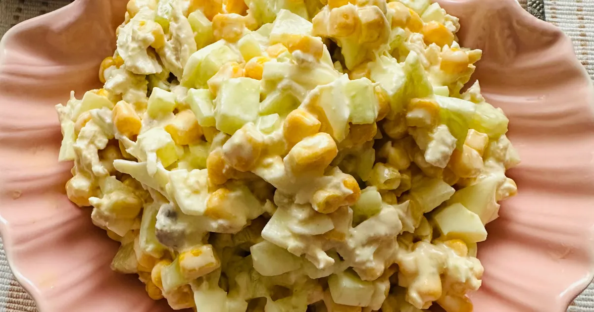 Куриный салат с яйцом и кукурузой 132 ккал рецепт с фото пошаговый от Елена Макарова / Амбассадор - Овкусе.ру