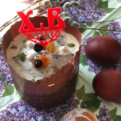 ПП Творожный кулич без сахара и дрожжей 