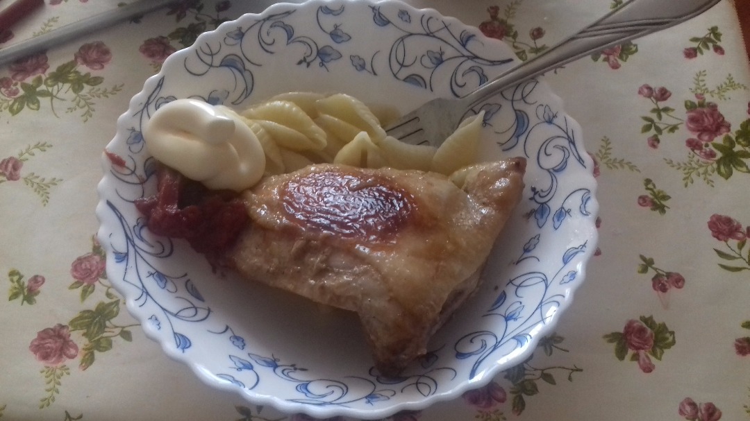 Жареная курица в меду