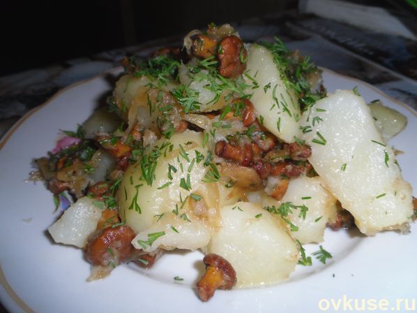 Картофель, жаренный с лисичками - пошаговый рецепт с фото на Готовим дома