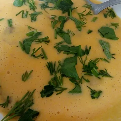 Сырный суп-пюре с шапиньонами