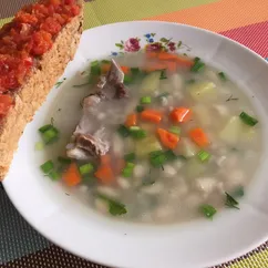 Фасолевый суп с перловкой 🍜