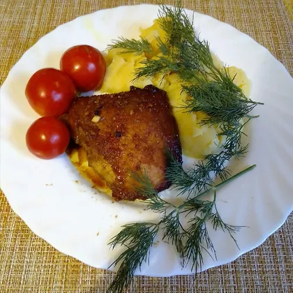 Курица в медово-соевом соусе с горчицей и чесноком