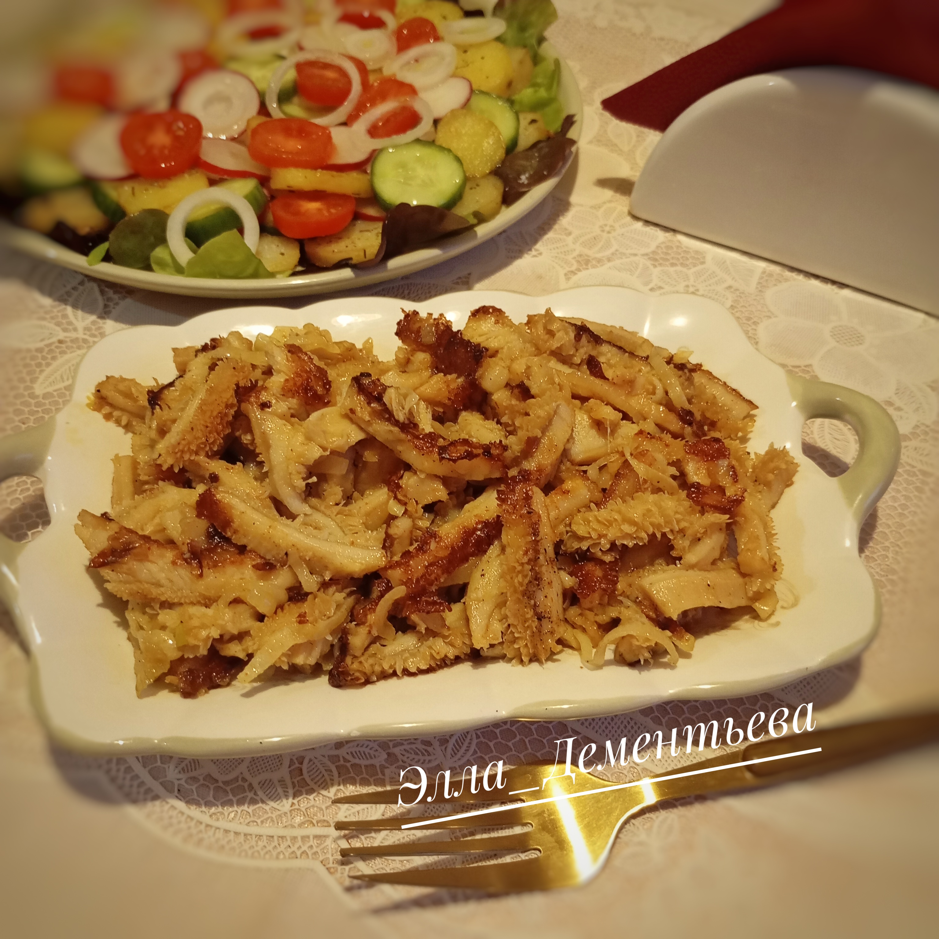 Рубец (требуха) с луком