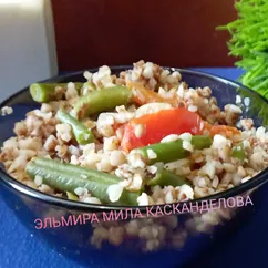 Гречневая каша со стручковой фасолью 