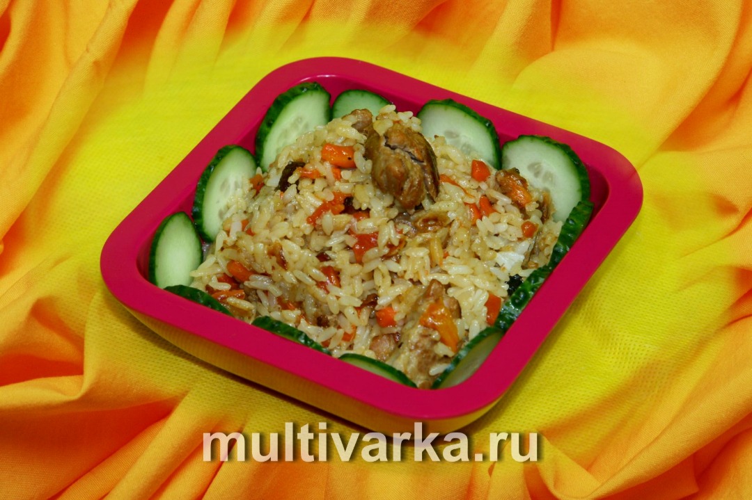 Плов с курицей в мультиварке Мулинекс