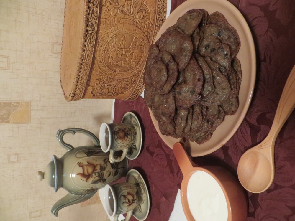 Овсяные оладушки с черникой