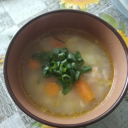 Рисовый суп с горбушей