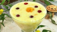 Кисель молочный с мандаринами