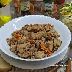 Гречка по-купечески со свининой в мультиварке