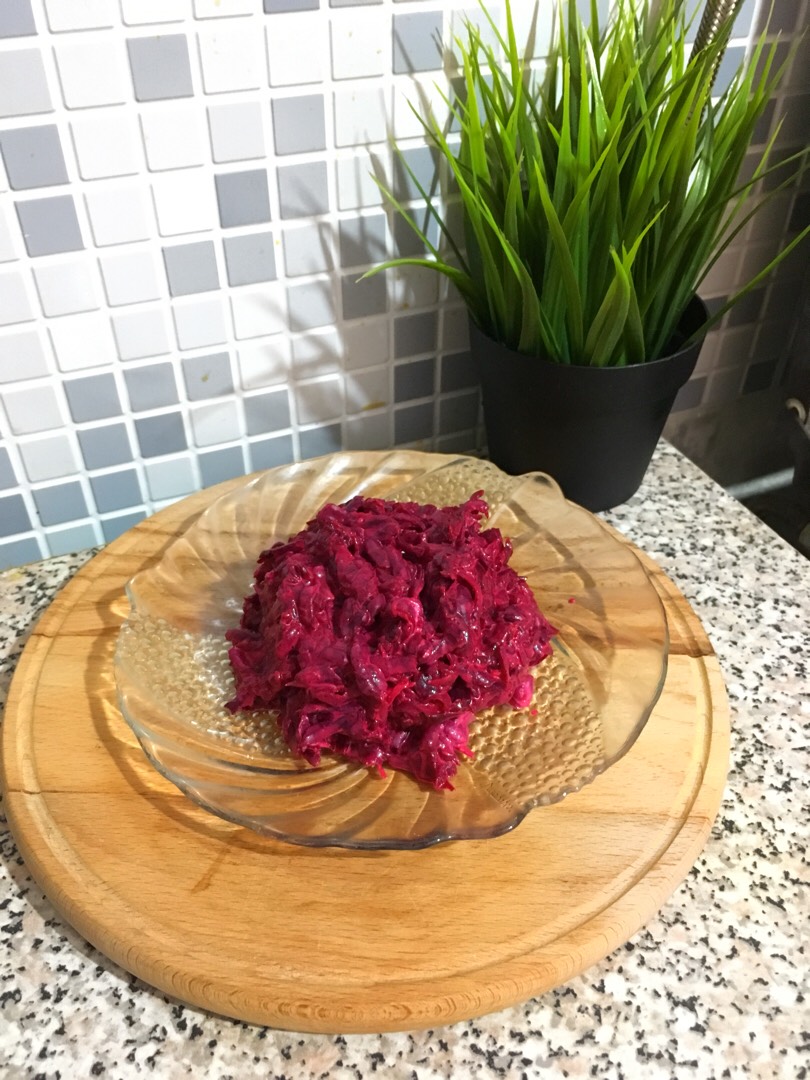Свекла с чесноком и майонезом 🥗
