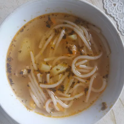 Густой суп - лапша