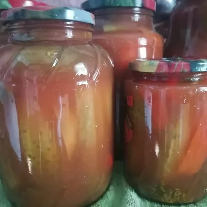 Огурцы в томатной заливке без стерилизации